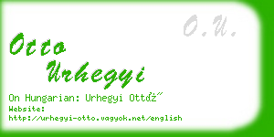 otto urhegyi business card